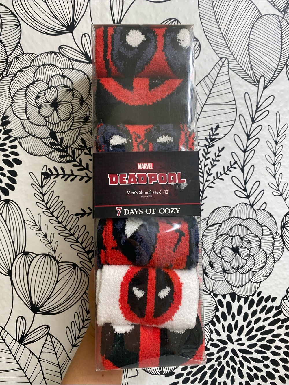 Marvel Deadpool Men's Cozy 7 Pack Socks